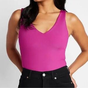 Abercrombie & Fitch Fuchsia V-Neck Bodysuit